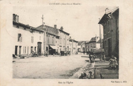 Custines * La Rue De L'église * Attelage - Other & Unclassified