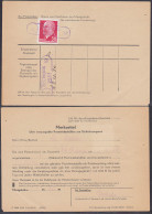 Riebnitz-Damgarten Poststellen-St.  Auf Merkzettel über Verausgabe Postmietbehälter, Mietgebühr 30 Pf, Walter Ulbricht - Machines à Affranchir (EMA)