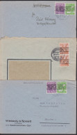 Mannheim-Waldhof Doppelbrief, Zwei Geschäftspapiere, Lot Von 3 Belegen Mit Leistenaufdruck - Cartas & Documentos