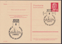 Wolfen (Kr. Bitterfeld) 15 Pfg. GA Mit Zudruck 3. WOPHILA 2.11.63 - Cartes Postales Privées - Oblitérées