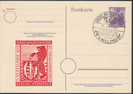 Berlin GA Mit Privatem Zudruck Warennustermesse Berlin-Köpenick 10.12.1945 SSt. - Entiers Postaux