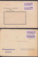 Stassfurt 23.1.57 ZKD-Brief Mit 7(2), Dabei Obere Marke Mit "Kerbe Im N" Von Kurierdienst, Dresden Turbinenfabrik - Covers & Documents