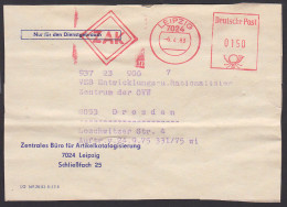 Leipzig ZKD-AFS 6.4.83 ZAK R1 Nur Für Den Dienstgebrauch Eingedruckt, Pn-Adresse über 500g Portorichtig - Covers & Documents