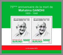 BURUNDI 2023 MNH Mahatma Gandhi S/S – OFFICIAL ISSUE – DHQ2346 - Mahatma Gandhi