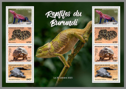 BURUNDI 2023 MNH Snakes Schlangen M/S I – OFFICIAL ISSUE – DHQ2346 - Serpents