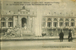 Belgique - Brussel - Bruxelles - Exposition Universelle De Bruxelles 1910 - Les Fontaines Devant La Façade - Universal Exhibitions
