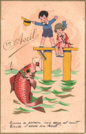 CPA 1 Euro- 1er Avril -(9) -Poisson Fillette - Erster April