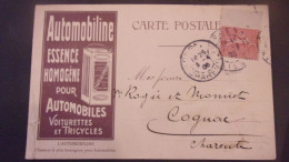 1905 AUTOMOBILINE  ESSENCE HOMOGENE  POUR AUTOMOBILES VOITURETTES TRICYCLES  BIDON - Publicidad