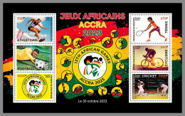 BURUNDI 2023 MNH African Games ACCRA 2023 Soccer Football Fußball M/S – IMPERFORATED – DHQ2346 - Coupe D'Afrique Des Nations
