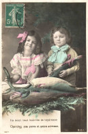 CPA 1 Euro- 1er Avril -(9) -Poisson Fillettes - April Fool's Day