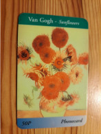 Prepaid Phonecard United Kingdom, Discount Phonecard - Painting, Van Gogh, Sunflowers - Bedrijven Uitgaven