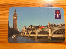 Prepaid Phonecard United Kingdom, Unitel - London, Big Ben - Emissions Entreprises