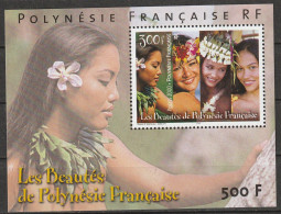 Polynésie Les Beautés De La Polynésie Française Visages De Jeunes Vahinés Bloc Feuillet N°25 **neuf - Blocks & Sheetlets