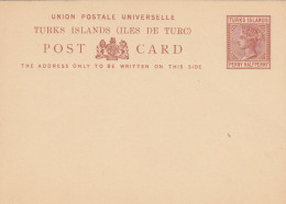 PS156 - OLD NEW POSTAL STATIONERY TURKS ISLANDS ½ PENNY - Territoire Britannique De L'Océan Indien