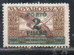 HUNGARY UNGHERIA MAGYAR 1926 POSTAGE DUE STAMPS TAXE SURCHARGED 2f On 1000k MLH - Segnatasse