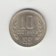 Bulgaria 10 Stotinki 1981 КМ 114 Coin Europe Currency Bulgarie Bulgarien #5392 - Bulgarie