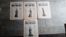 4 Revues La Mode Illustrée Journal De La Famille 1903   Broderie Gravures - Fashion