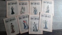 8 Revues La Mode Illustrée Journal De La Famille 1899   Broderie Gravures - Fashion