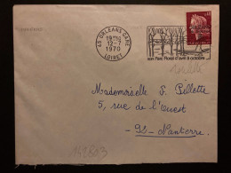 LETTRE M DE CHEFFER 0,40 ROULETTE Provenant D'un Distributeur OBL.MEC.12-7 1970 45 ORLEANS GARE LOIRET Son Parc Floral - 1967-1970 Marianne Of Cheffer