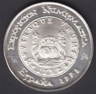 MONEDA EXPOSICION NUMISMATICA ESPAÑA 1978 BANCO DE MEXICO - PLATA PROOF 34,51 Gr - Sonstige & Ohne Zuordnung