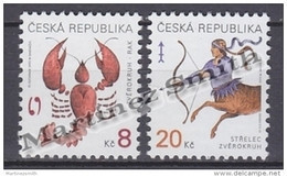 Czech Republic - Tcheque 1999 Yvert 224-25 Definitive, Zodiac Signs - MNH - Nuovi