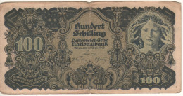 AUSTRIA   100  Schilling  P118  Dated  29.05.1945 ( Allegorical Woman + Academy Of Sciences In Vienna  ) - Autriche