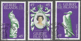 Gilbert Islands. 1978 25th Anniversary Of Coronation. Used Complete Set. SG 68-70 - Gilbert- En Ellice-eilanden (...-1979)