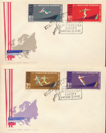 4 COVERS  EUROPEJSKIE IGRZYSKA KOLARSKIE 1962   2 SCANS - Storia Postale