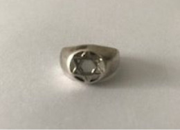 . Bague : ÉTOILE DE DAVID En Argent . - Ringe