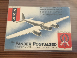 Niederlande Pander Postjäger 1933, RAR - Poste Aérienne