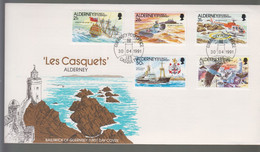 Alderney Les Casquets Alderney 1990 FDC - Alderney