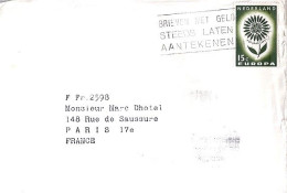 PAYS BAS N° 801 S/L(DEVANT) DU 15.2.65 POUR LA FRANCE - Cartas & Documentos