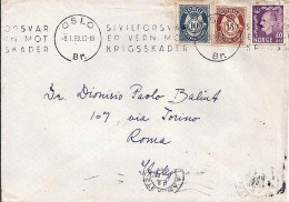 NORVEGE N° 363/322/323A S/L DU 9.1.59 POUR L’ITALIE - Storia Postale