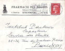 LUXEMBOURG N° 421A S/L. DU 18.1.61 POUR LA FRANCE - Briefe U. Dokumente