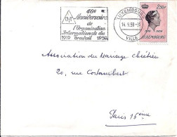 LUXEMBOURG N° 560 S/L. DU 14.9.59 POUR LA FRANCE - Brieven En Documenten