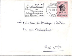 LUXEMBOURG N° 560 S/L. DU 14.9.59 POUR LA FRANCE - Cartas & Documentos