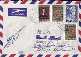 ISLANDE N° 300/323/324x2 S/L. DU 18.4.61 POUR L’ALLEMAGNE - Lettres & Documents