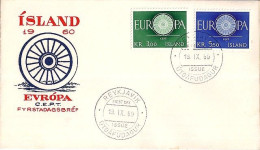 ISLANDE N° 301/302 S/L. DU 19.9.60 - Brieven En Documenten