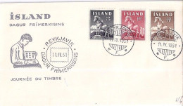 ISLANDE N° 283/284/285 S/L. DU 11.4.61 - Cartas & Documentos