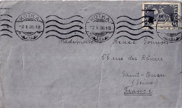 FINLANDE N° 185 S/DEVANT DE L. DU 2.1.36 POUR LA FRANCE - Storia Postale