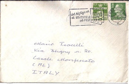 DANEMARK N° 336A/424 S/L. DE COPENHAGUE / 22.9.51 POUR L’ITALIE - Storia Postale