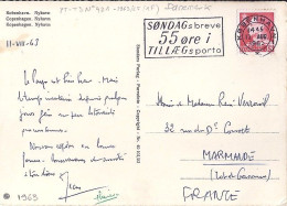 DANEMARK N° 421 S/CP DE COPENHAGUE/13.8.63 POUR LA FRANCE - Brieven En Documenten