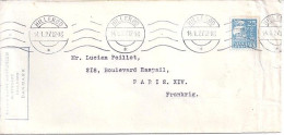 DANEMARK N° 183 S/L. DE HILLEROD / 14.1.27 POUR LA FRANCE - Covers & Documents