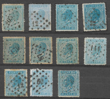 18 (11x) Diverses Nuances (Lot 413) - 1865-1866 Profil Gauche