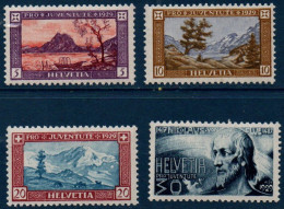 Suiza 0235/238 * Charnela. 1929 - Nuevos