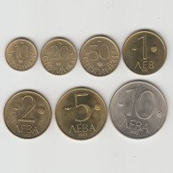 Bulgaria 10, 20, 50 Stotinki 1, 2, 5, 10 Levа 1992 Coins Europe Currency Bulgarie Bulgarien #5407 - Bulgarien