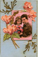 SAINT-VALENTIN - Couple D'amoureux, Militaire, Découpis, Pailletée - Valentinstag