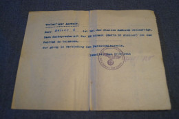 Jemelle,occupation Allemande,document Originale,daté Du 17/08/1944 - Documents Historiques