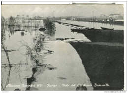 ROVIGO - ALLUVIONE NOVEMBRE 1951 -VISTO DAL CAVALCAVIA BASSANELLO - B/N VIAGGIATA 1952.ANIMATA. - Rovigo