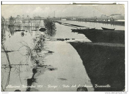 ROVIGO - ALLUVIONE NOVEMBRE 1951 -VISTO DAL CAVALCAVIA BASSANELLO - B/N VIAGGIATA 1952.ANIMATA. - Overstromingen